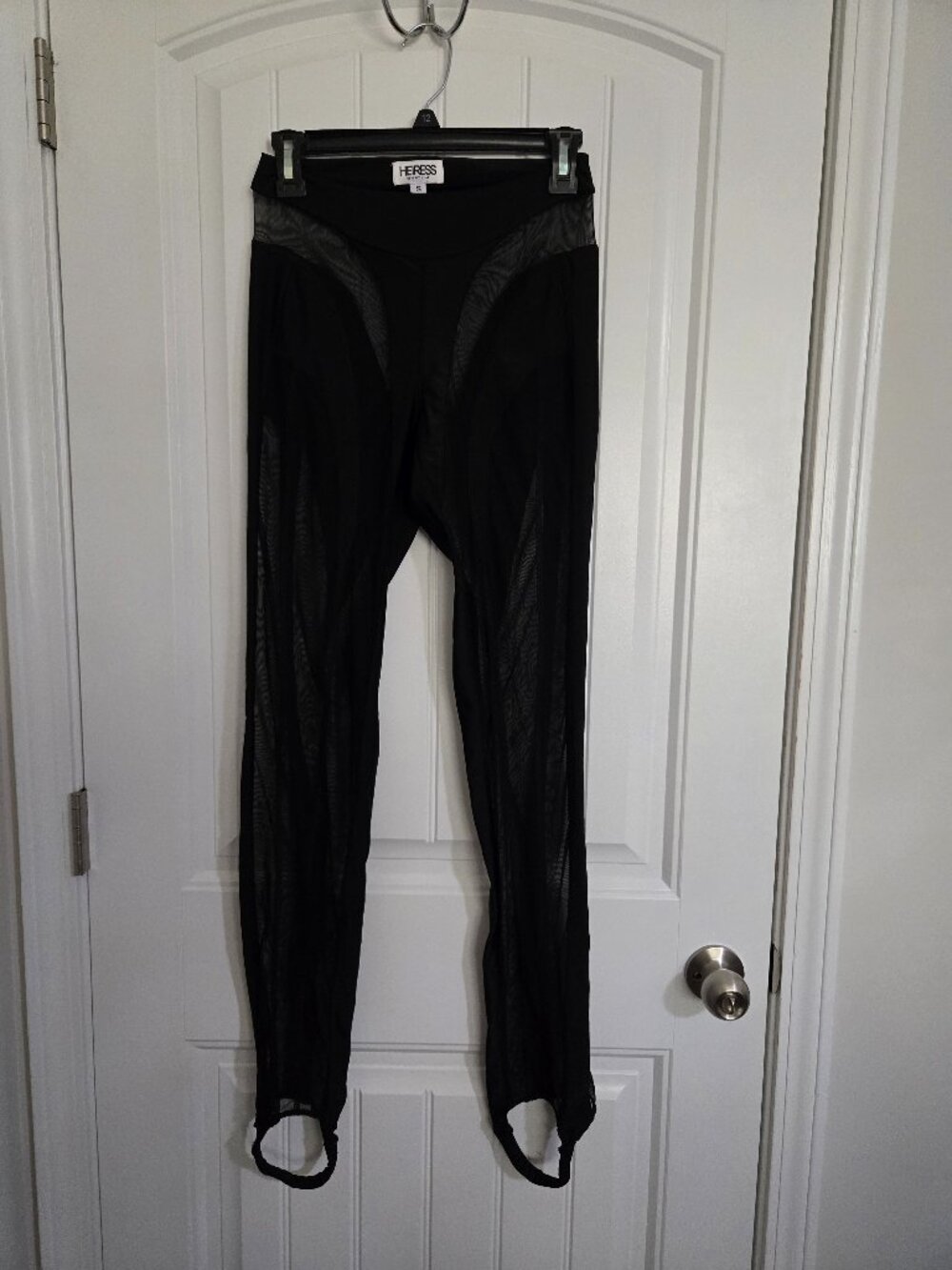 Heiress Beverly Hills Premium Sheer Panelled Leggings – Black, Size S